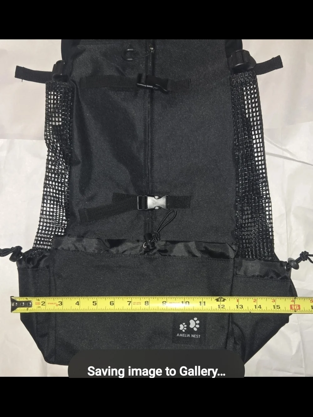Amelia Nest Black Nylon Backpack Dog Carrier